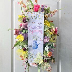 Welcome Spring Floral Swag